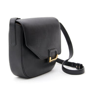 Delvaux zwart leren schoudertas webshop LabelLOV veilig online shoppen aan de juiste prijs tweedehands