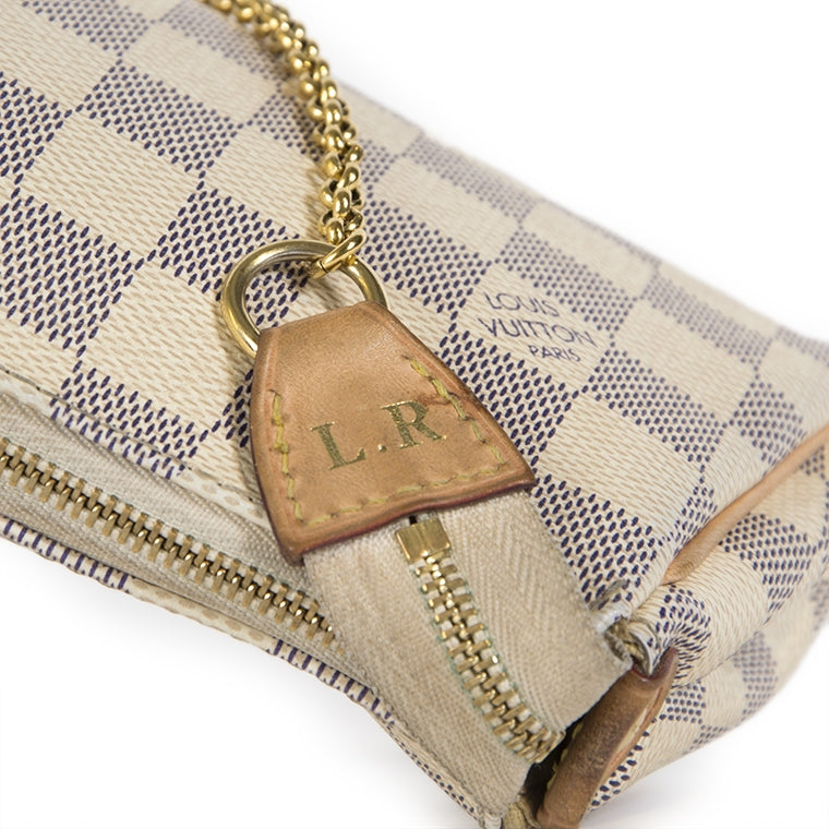 Louis Vuitton Damier Azur Pochette Milla MM Bag