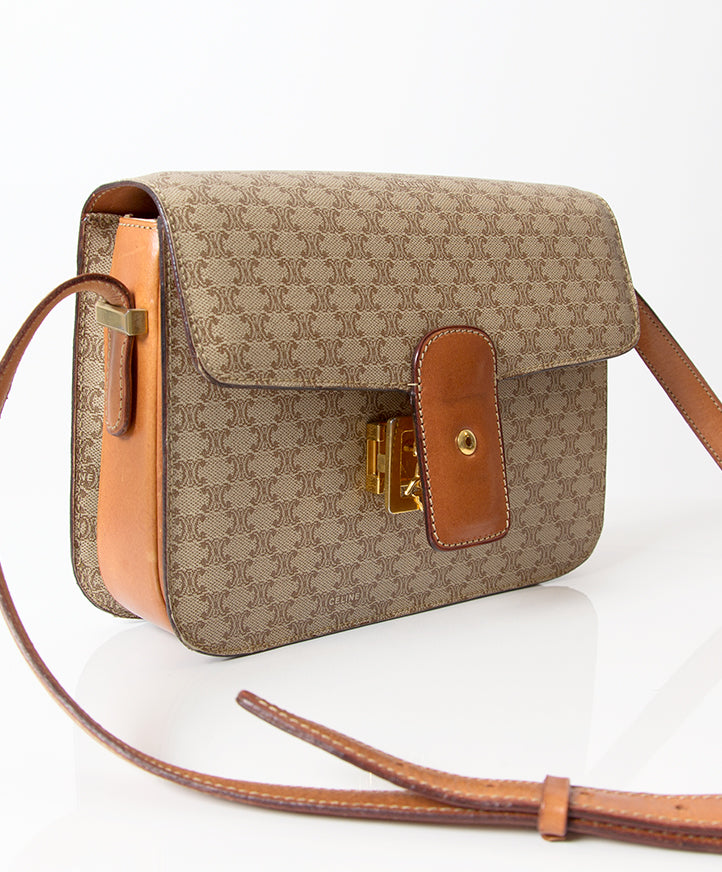 buy safe online designer vintage celine monogram horse carriage box shoulder bag for the best price webshop labellov