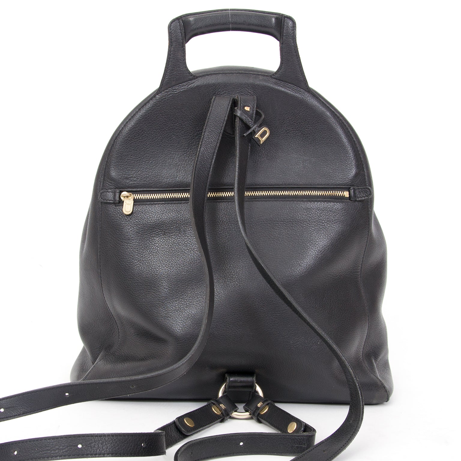 Delvaux Black Leather Backpack buy shop sell resell vintage luxury designer handbags