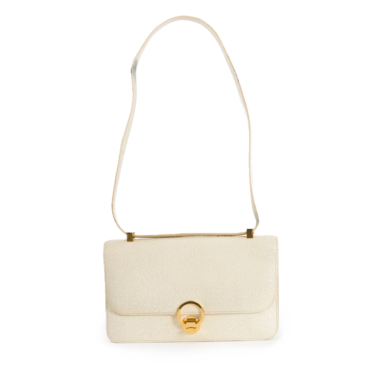 koop online jouw tweedehands Hermès Off-White Pork Leather Handbag