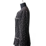 Chanel Black Dotted Tweed Jacket secondhand authentic safe online shopping webshop LabelLOV Antwerp Belgium fashion style high end labels brands luxury designer
