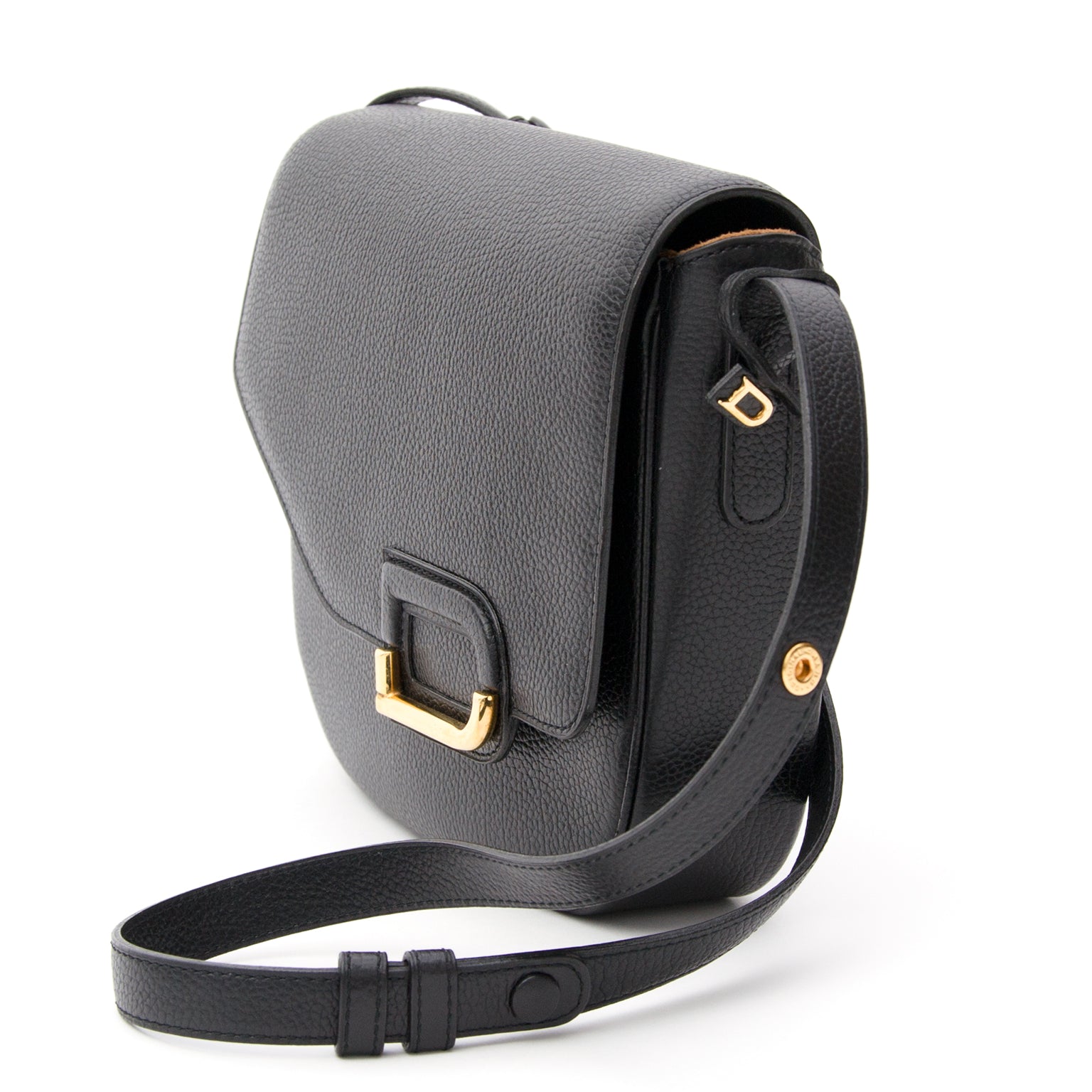 Voor luxe goederen, bezoek labellov's webshop voor een Delvaux Black Leather Shoulder Bag