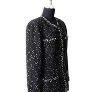 Chanel Black Dotted Tweed Jacket secondhand authentic safe online shopping webshop LabelLOV Antwerp Belgium fashion style high end labels brands luxury designer