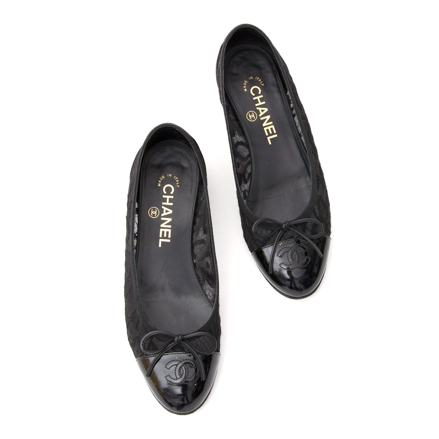 Chanel Lace Ballet Flats. Vind tweedehands Chanel schoenen bij labelLOV vintage webshop.