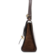 Delvaux Dark Brown Brillant Shoulder Bag koop 2dehands Delvaux gele schoudertas aan de beste prijs online webshop Belgie