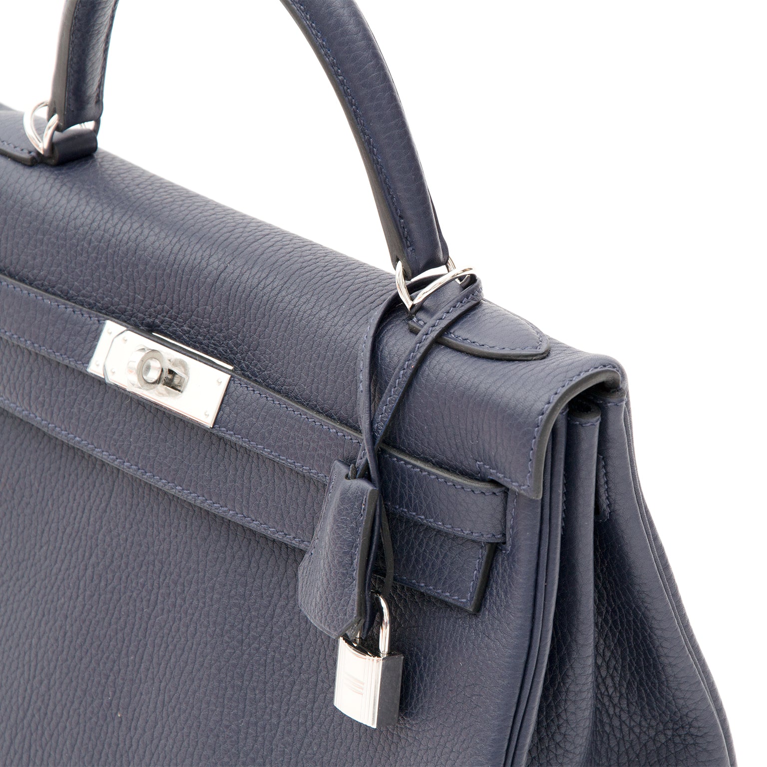 shop safe and secure online brand new BRAND NEW Hermès Kelly Bag Taurillon Clemence 32 Blue Nuit