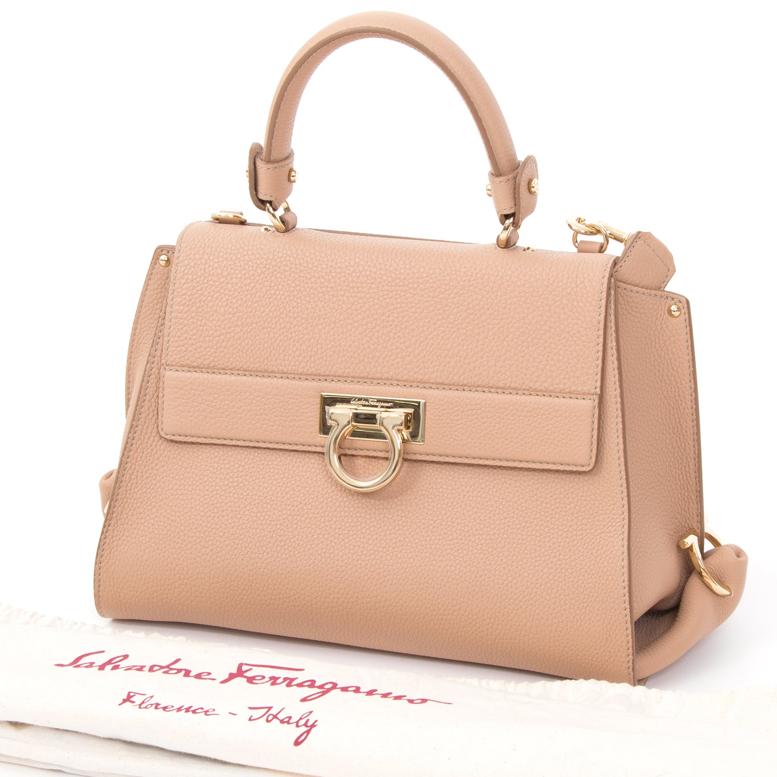 Sac cabas Sofia de Salvatore Ferragamo, couleur Nutmeg Rose