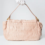 Sac épaule cross body blush pink rose cuir Prada Dressy Gauffre seconde main occasion authentique originale designer vintage webshop labellov marques de luxe online en ligne prix correct Anvers Belgique