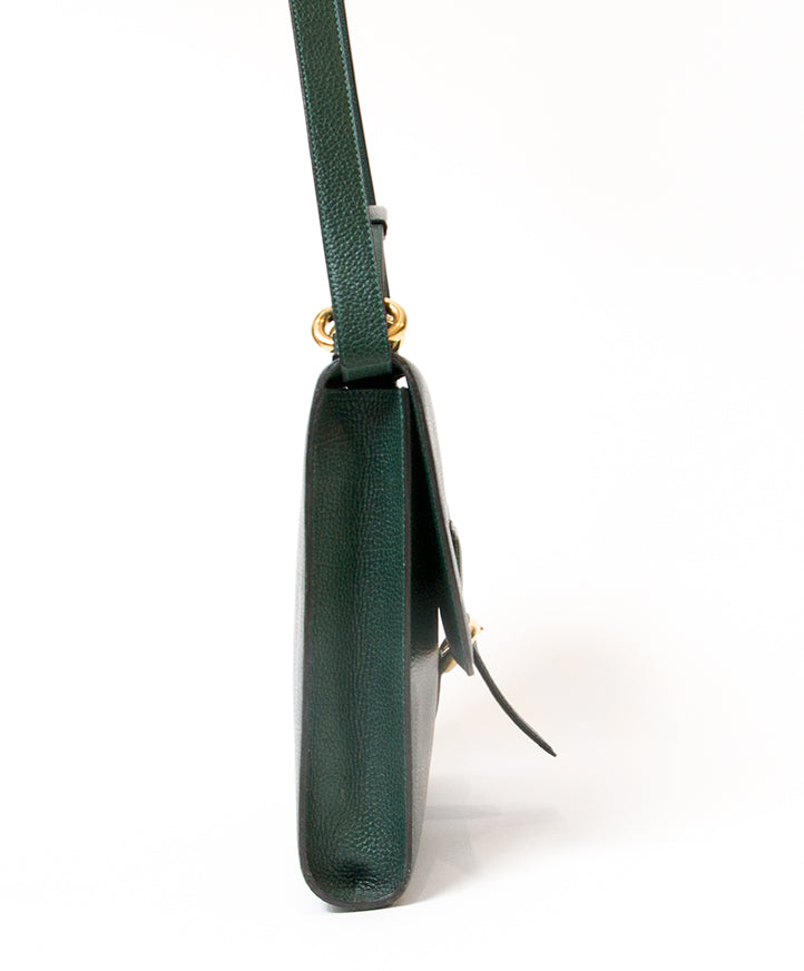 Delvaux Green Top Handle Shoulder Bag koop veilig online tweedehands