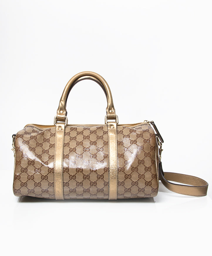 koop veilig online aan de beste prijs tweedehands designer vintage Gucci Joy GG Crystal Boston Bag
