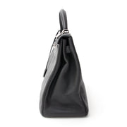 acheter en ligne pour le meilleur prix sac a main Hermes Kelly Black 40 PHW Clemence Taurillon