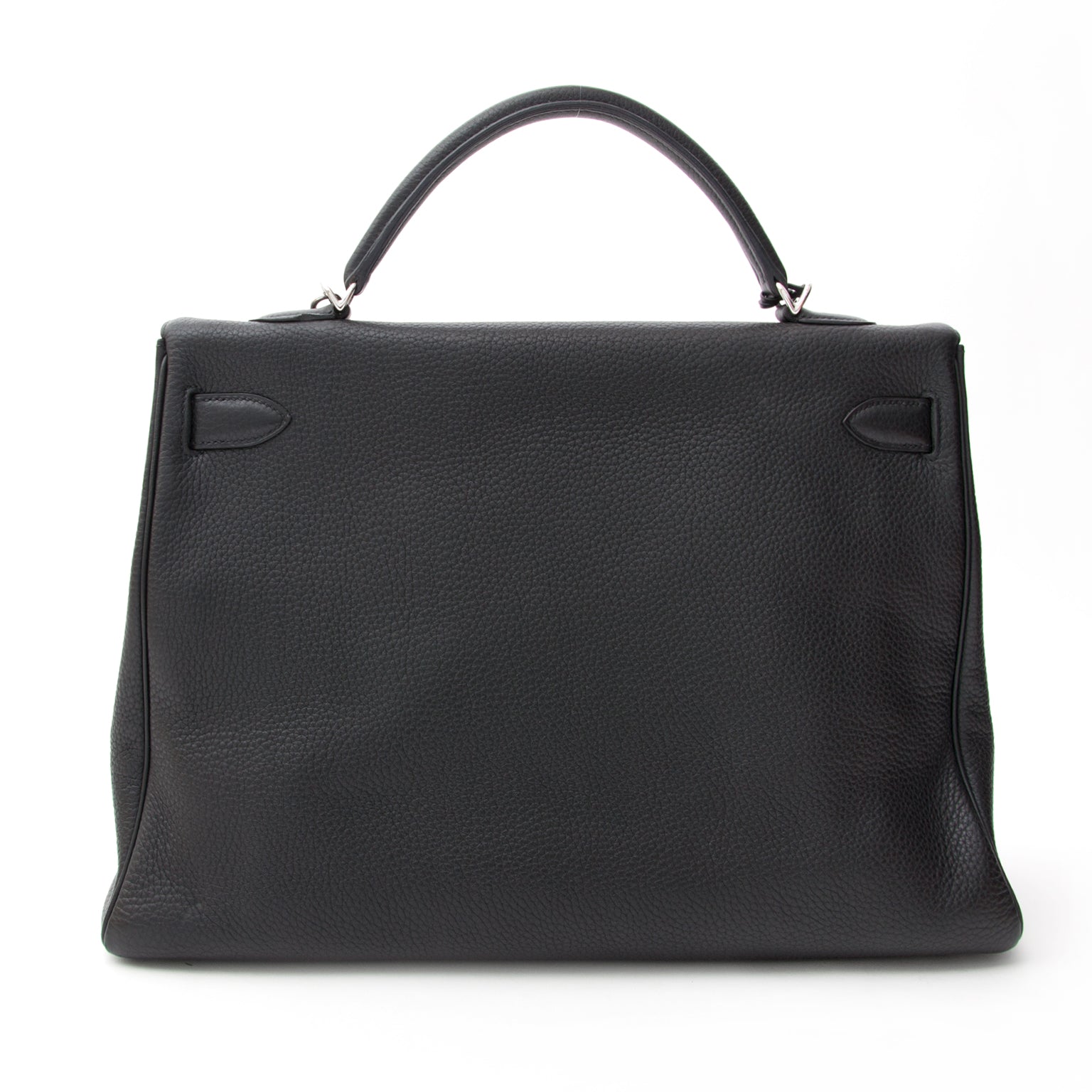 skip the waiting list buy safe online 100% authentic designer Hermes Kelly Black 40 PHW Clemence Taurillon