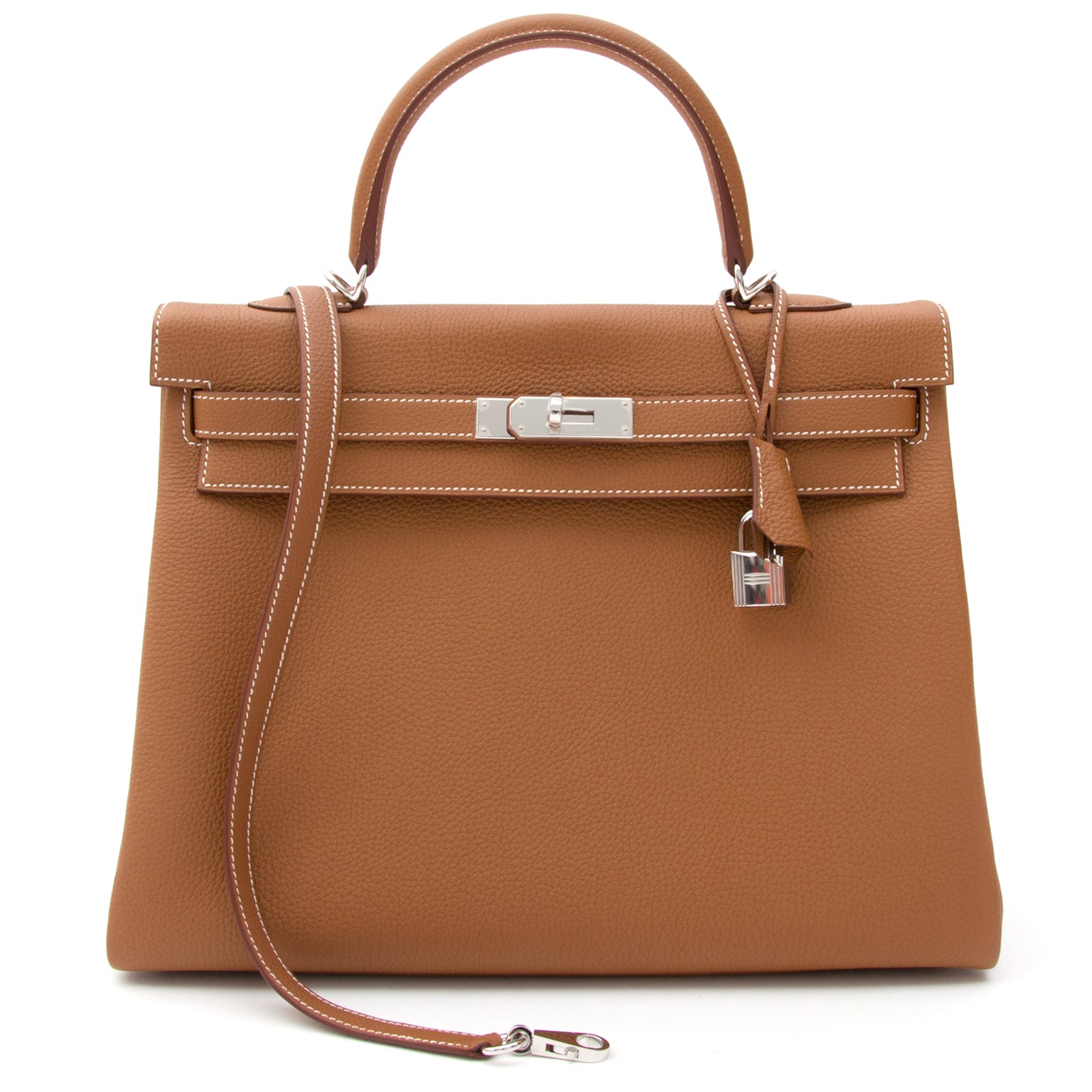 BRAND NEW Hermès Kelly Bag Togo Gold PHW Koop veilig online net als nieuw 100% authentieke Hermes Kelly bag with strap.