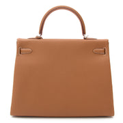 BRAND NEW Hermès Kelly Bag Togo Gold PHW shop safe and secure online brand BRAND NEW Hermès Kelly Togo