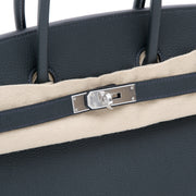 BRAND NEW Hermès Birkin 35 Togo PDH Blue OcéanThis is a black Birkin 32cm in Togo leather, with paladium hardware complete with clohet cadenas keyholder and padlock, raincoat and in its original box and dustbag.