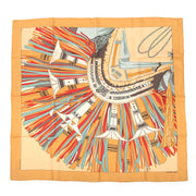 Vintage Hermès Silk Carré Scarf Orange Cuirs du Desert. Buy authentic secondhand Hermès scarves at the right price at LabelLOV vintage webshop. Safe and secure online shopping. Koop authentieke tweedehands Hermès sjaals met de juiste prijs bij