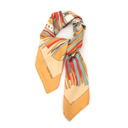 Hermès Silk Carré Scarf Orange Cuirs du Desert Buy authentic secondhand Hermès scarves at the right price at LabelLOV vintage webshop.