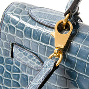 Koop veilig online limited hermes blue jean croco kelly aan de beste prijs 100% echt authentiek