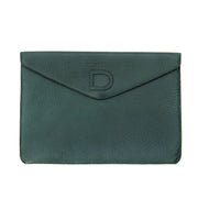 Buy Delvaux Dark Green Pebble Leather Clutch buy online at Labellov.com for the best price.