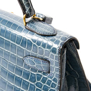 acheter enligne seconde main hermes kelly crocodile blue jean best price online webshop labellov