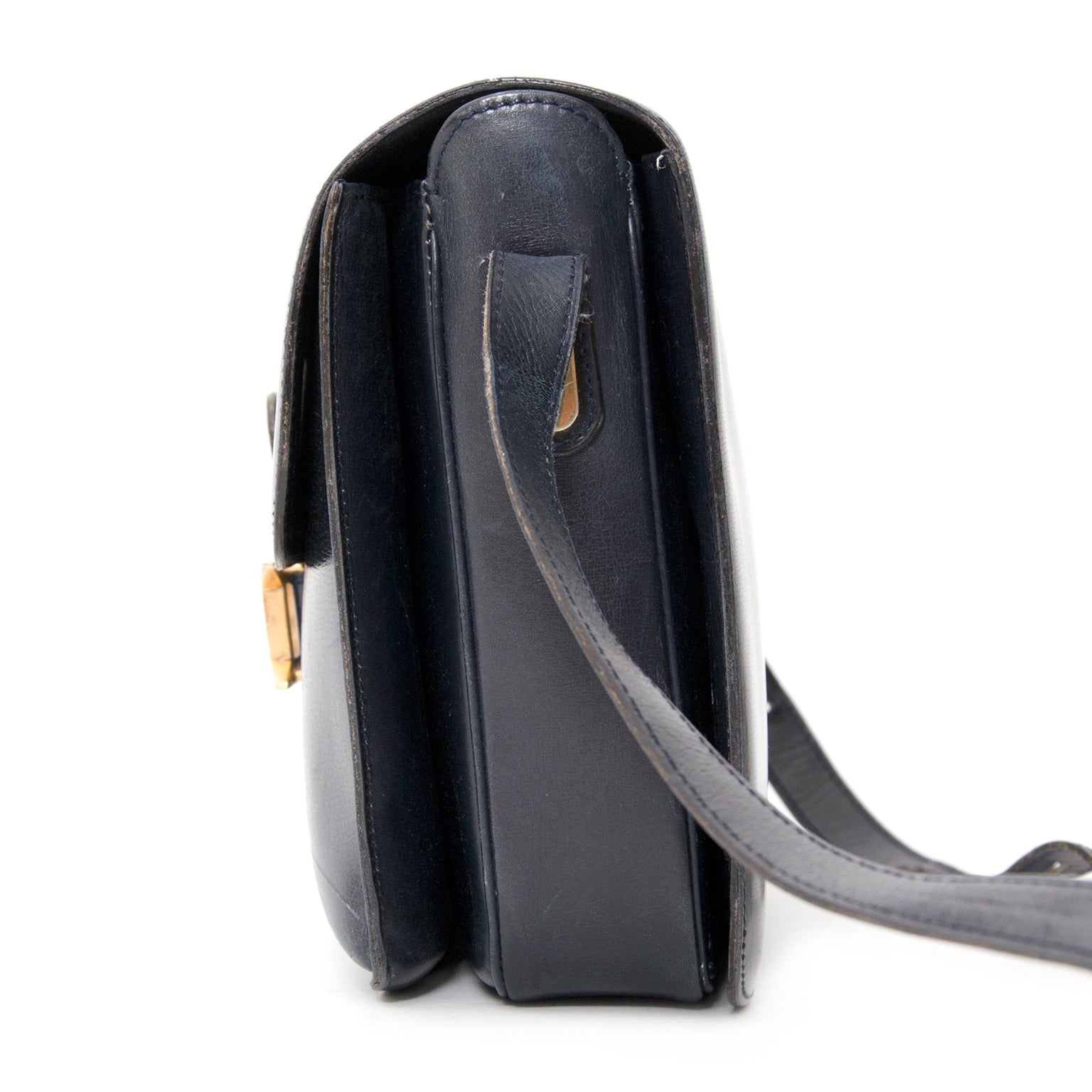 shop online at the best price secondhand Delvaux Dark Blue Bourgogne Shoulder Bag like new