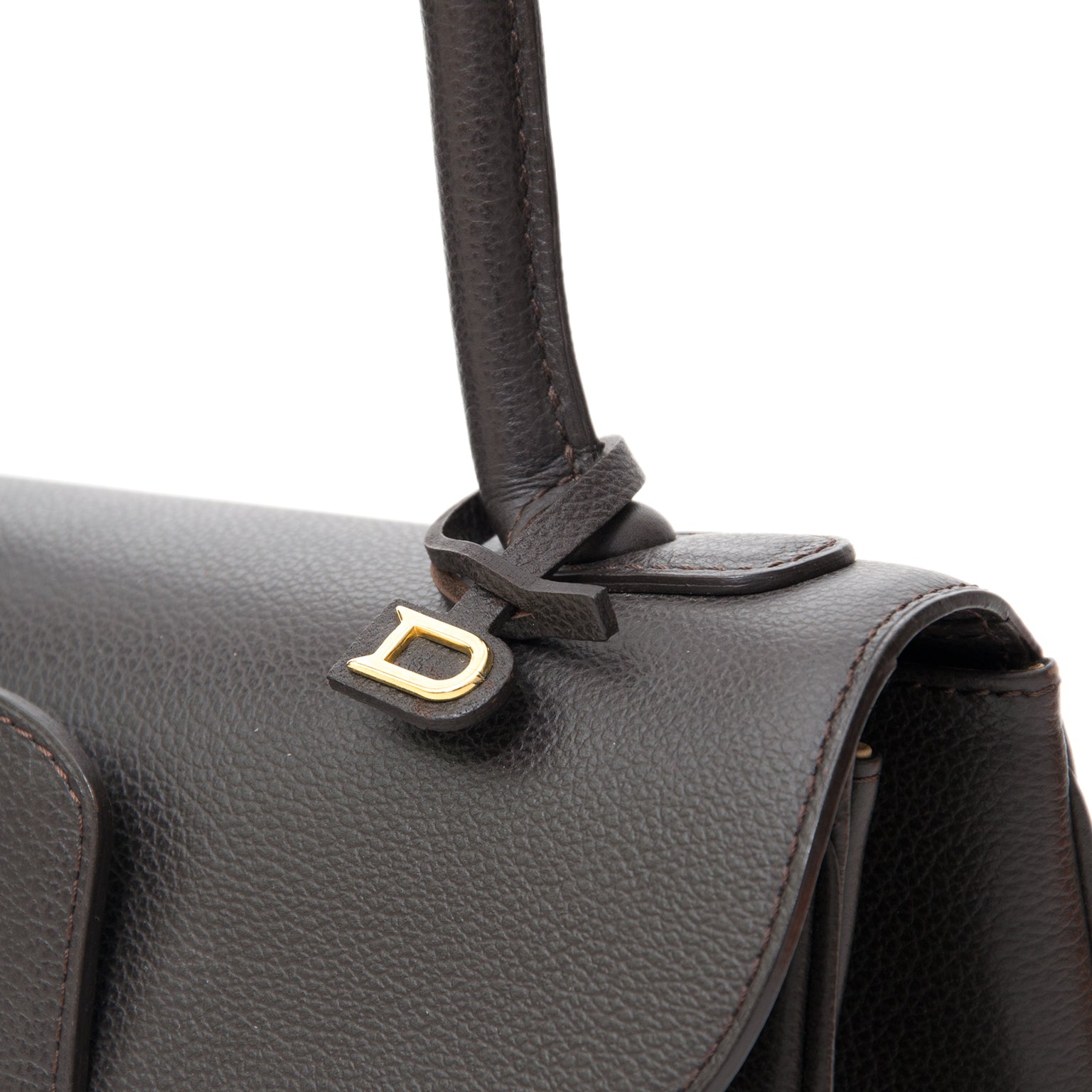 Delvaux Dark Brown Brillant PM GHW designer vintage handbags for sale on labellov.com