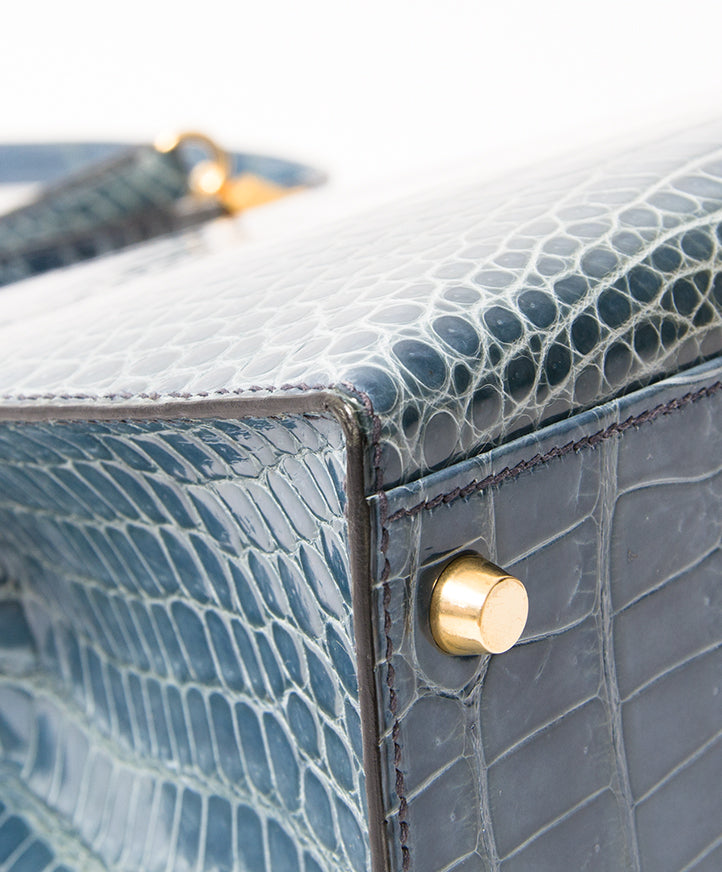 rare hermes blue jean porosus crocodile 32 kelly ghw with strap online webshop labellov