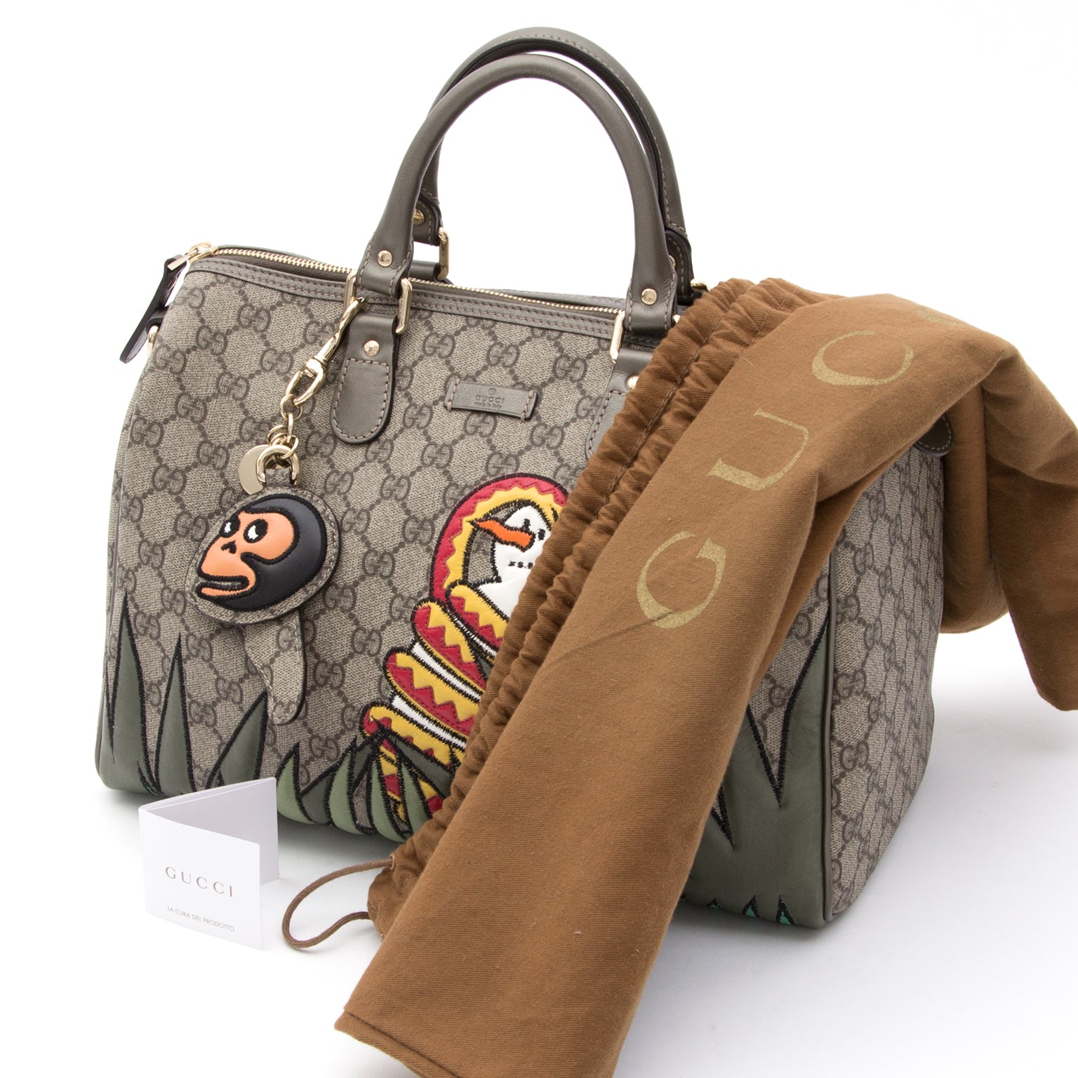 Gucci Unicef Snowman In Africa Medium Joy Boston Bag comme neuf site en ligne LabelLov