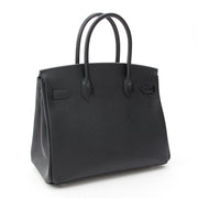 Authentic NEW Hermès Birkin Black Togo PHW 32 Authentieke tweedehands Hermès Gold cognac Birkin