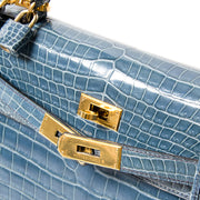 rare Hermes blue jean crocodile 32 like new worldwide shipping webshop luxury vintage labellov