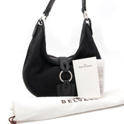 Delvaux Camille PM Hobo Shoulder Black Nubuck Bag acheter secure 100% authentic delvaux blue marine sac a main pour le meilleur prix site enligne