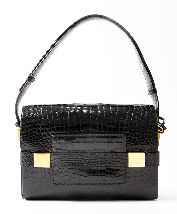 Koop veilig online tweedehands designer vintage croco delvaux madame at the best price online webshop labellov