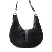 Delvaux Camille PM Hobo Shoulder Black Nubuck Bag koop 2dehands Delvaux zwarte schoudertas aan de beste prijs online webshop Belgie
