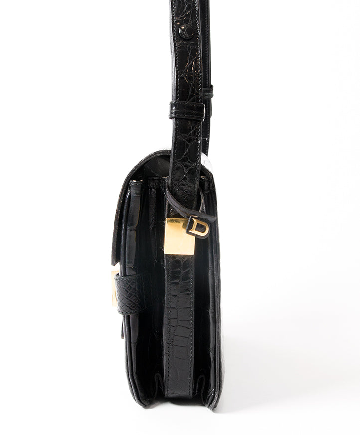 Koop veilig online tweedehands designer vintage croco delvaux madame at the best price online webshop labellov