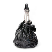 Christian Dior Cannage Hobo Patent Black golden chain for sale on Labellov.com Antwerp