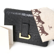 acheter en linge pour le meilleur prix sac a main Delvaux Poirier autruche noir comme neuf site enlige LabellOV, Anvers