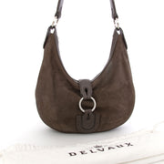 Delvaux Camille Pm Hobo Shoulder Brown Nubuck Brown online webshop labellov