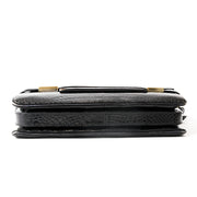 Shop online secondhand vintage Delvaux black croco leather 100% authentic for the best price, worldwide shipping