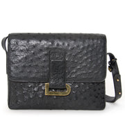 Shop safe online at the best price black ostrich Delvaux Poirier , worldwide shipping designer vintage bags , Antwerp