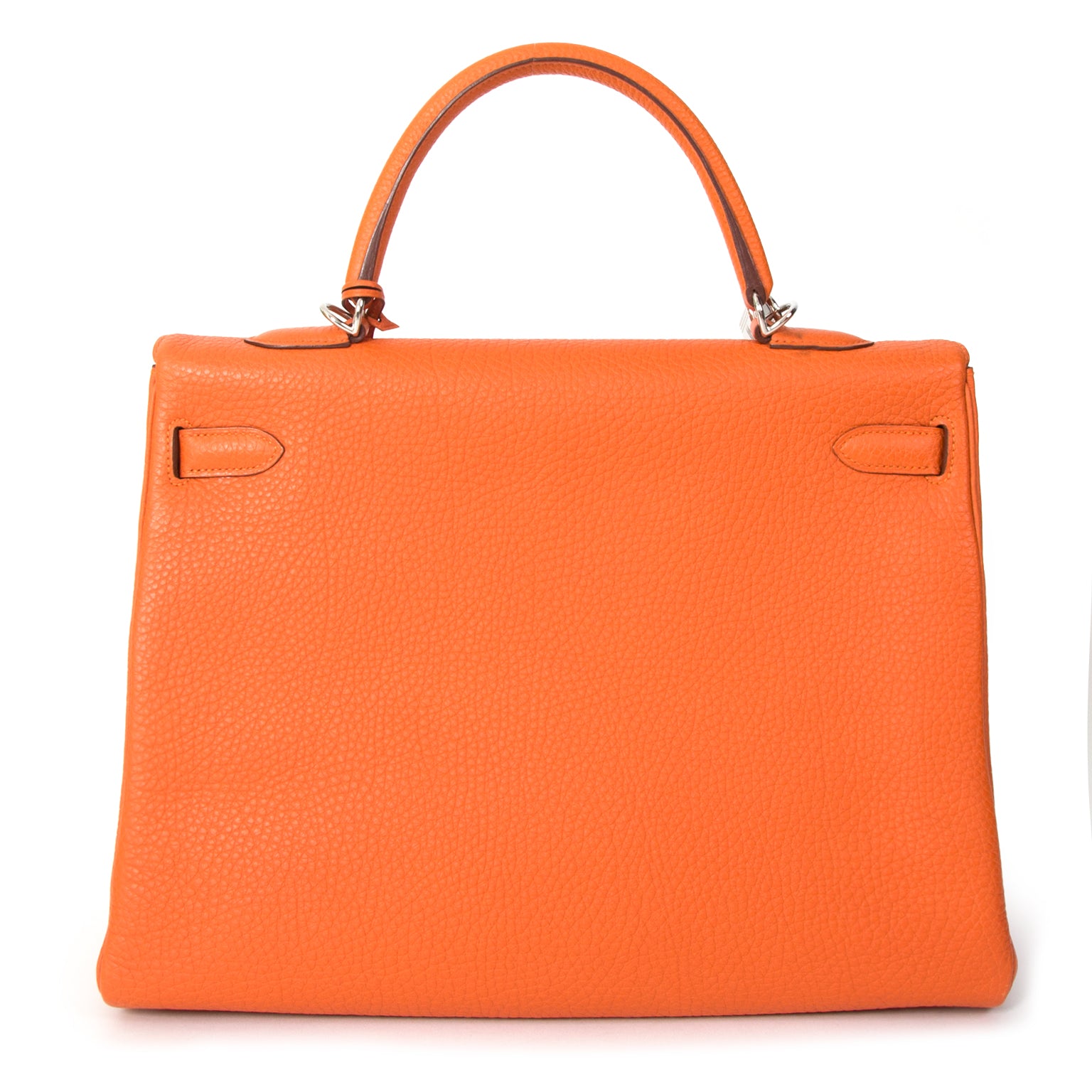shop online Hermes Orange Kelly 35 Retourne Veau Togo in perfect condition at the best price