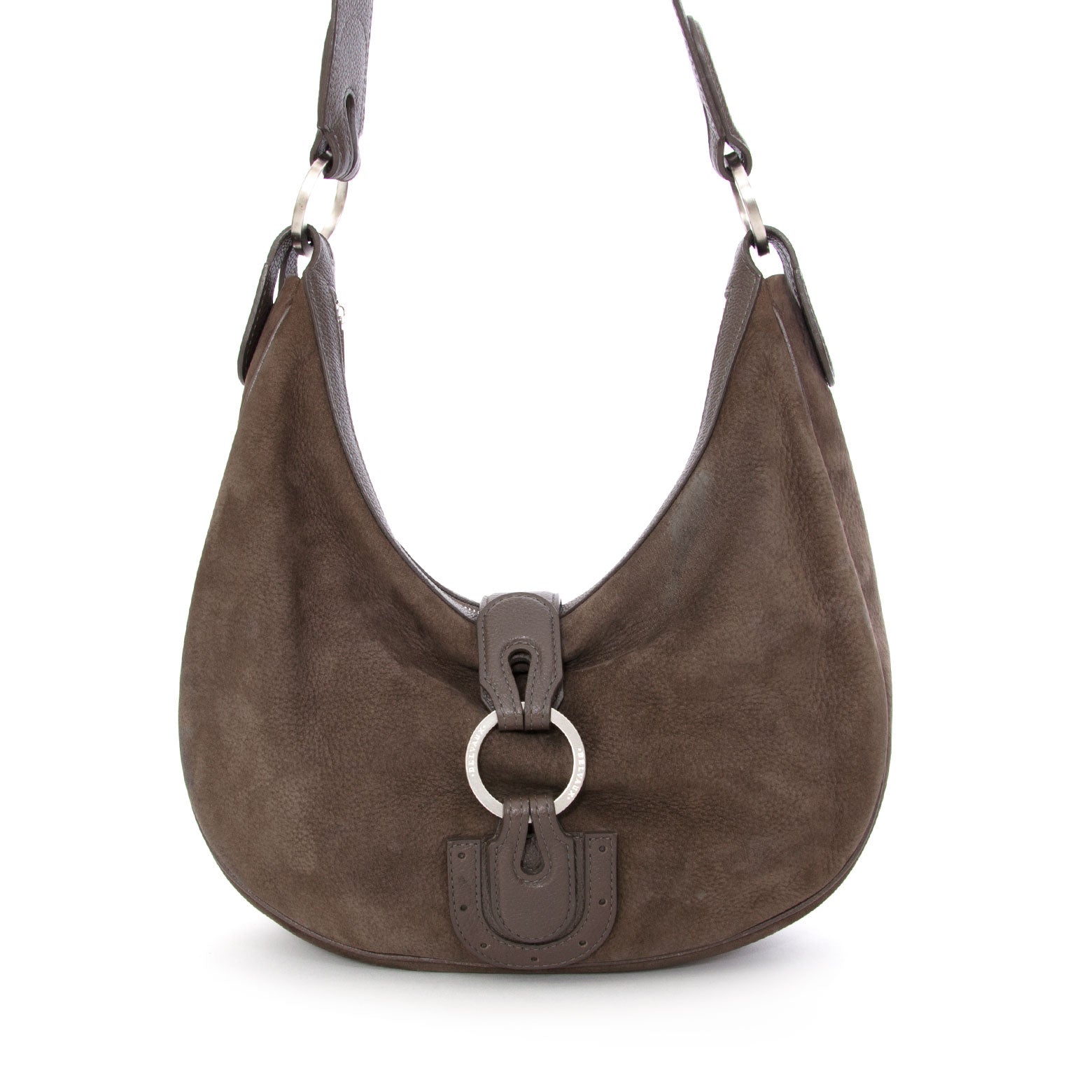 Delvaux Camille Pm Hobo Shoulder Brown Nubuck Brown online webshop labellov
