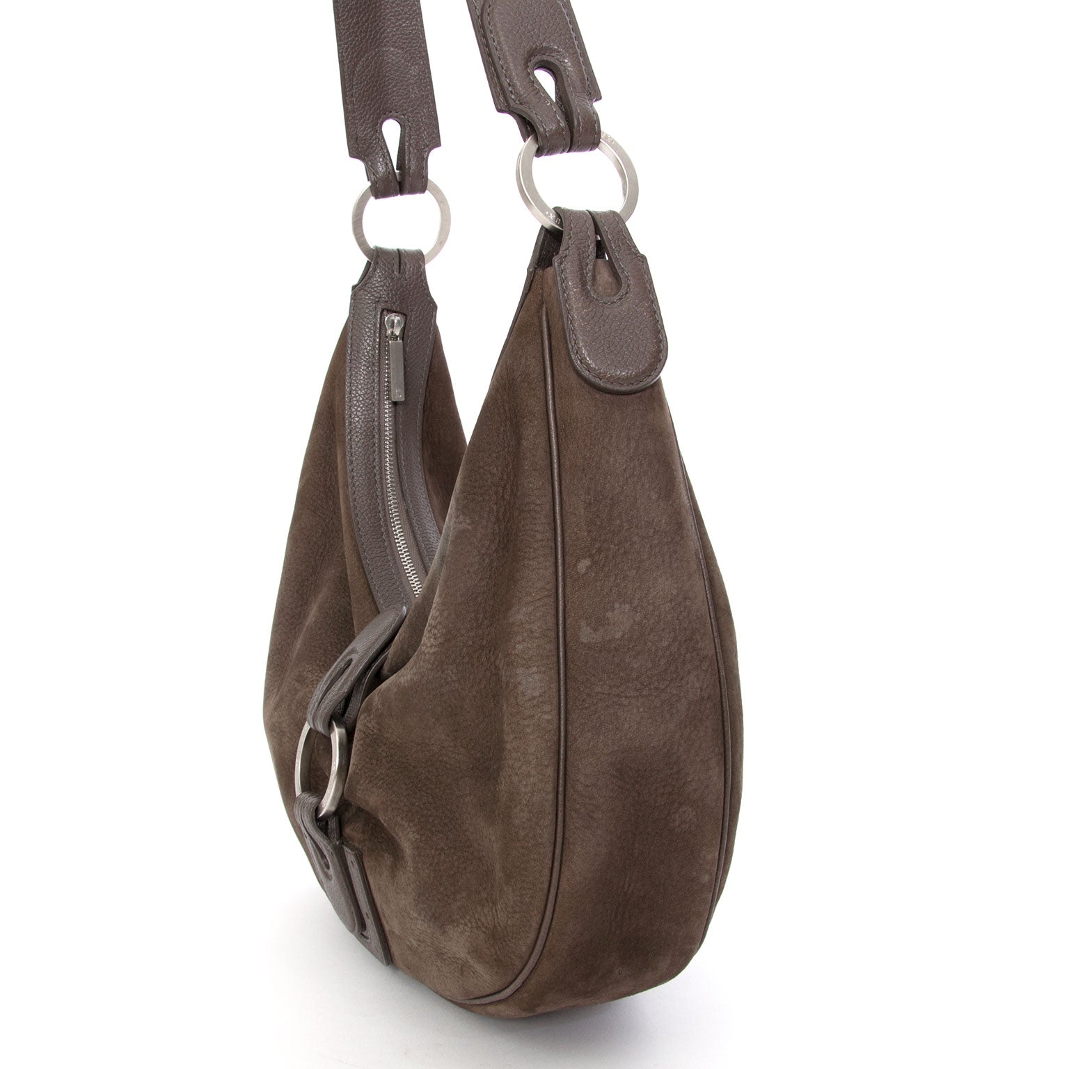 Delvaux Camille Pm Hobo Shoulder Brown Nubuck Brown online webshop labellov