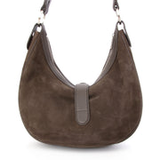 acheter en ligne seconde main Delvaux Camille Pm Hobo Shoulder Brown Nubuck Brown online webshop labellov