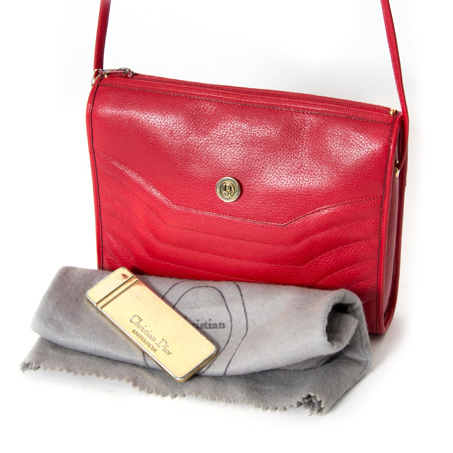 shop safe online secondhand Christian Dior Red Shoulder Bag like new worldwide shipping