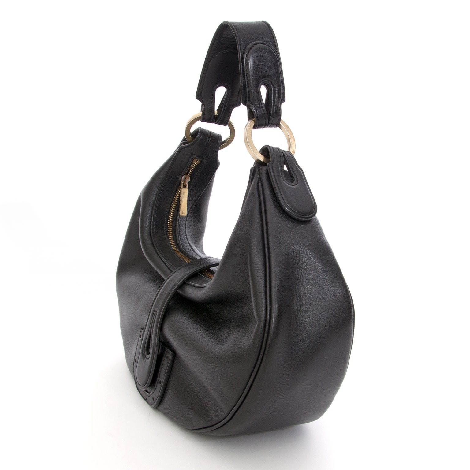 belguim brand Delvaux Small Shoulder Bag Black like new worldwide shipping