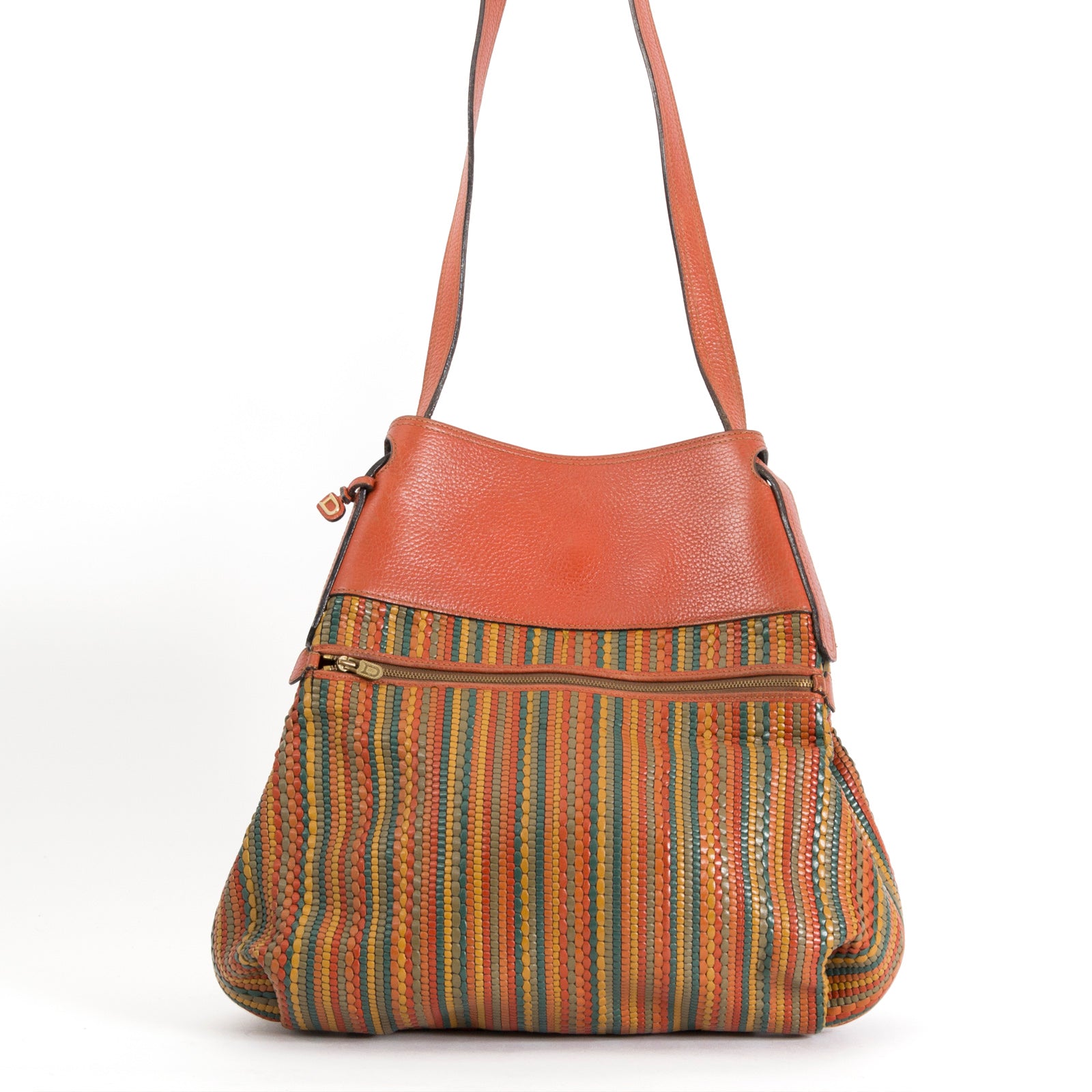 Delvaux Orange Toile de Cuir Faust
