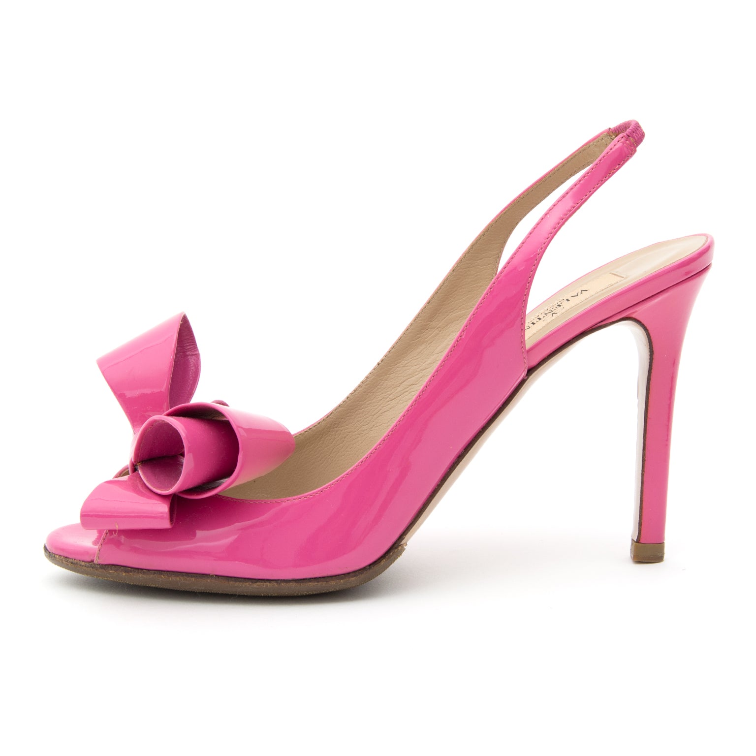 Escarpins Valentino Patent Rose à Nœud
