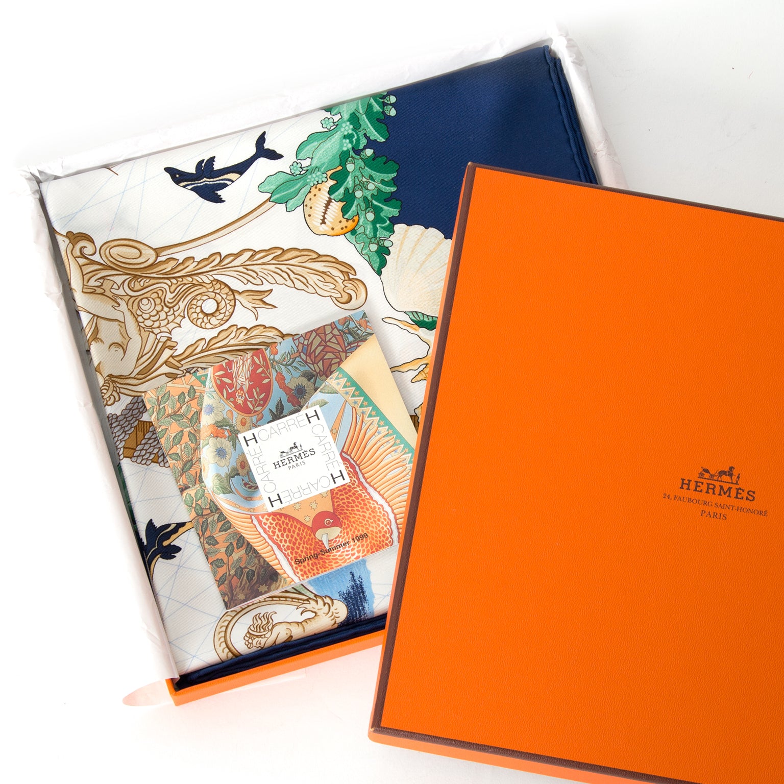 Hermès Silk Carré Scarf Poseidon acheter en ligne seconde main pour le meilleur prix
