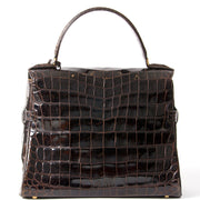 Delvaux Dark Brown Crocodile Tempête acheter en ligne seconde main delvaux tempête croco pour le meilleur prix site enligne labellov